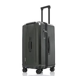 ALEjon Schwarzer 24-Zoll erweiterbarer Spinner-Koffer mit TSA-Schloss, geräumigem Stauraum, verstellbarem Griff von ALEjon