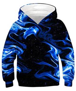 ALISISTER 3D Cool Pullover Hoodie 12-13 Jahre Jungen Mädchen Lustiges Grafik-Kapuzen-Sweatshirt mit großen Taschen für Kinder von ALISISTER