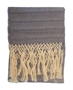 ALKIMIA INC Mexikanischer handgefertigter Rebozo-Schal aus Baumwolle, Violett, Large von ALKIMIA INC