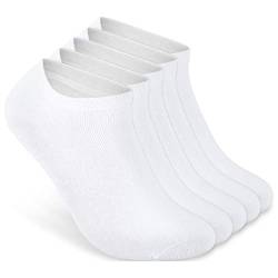 ALL ABOUT SOCKS Sneaker Socken Damen 35-38 weiß (5er Pack) - Füsslinge Damen Baumwolle weiss - Sneakersocken Damen von ALL ABOUT SOCKS