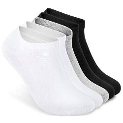 ALL ABOUT SOCKS Sneaker Socken Herren & Damen 35-38 grau (5er Pack) - Füßlinge Herren & Damen Baumwolle - Sneakersocken - Mix (grau, weiss, schwarz) von ALL ABOUT SOCKS