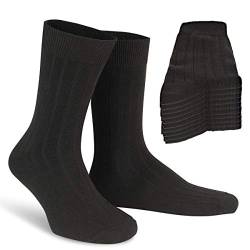 ALL ABOUT SOCKS atmungaktive, hochwertige Socken aus Baumwolle für Herren & Damen - PREMIUM 10er-Pack - Schwarz Gerippt - Größe 39-42 von ALL ABOUT SOCKS