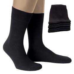 ALL ABOUT SOCKS atmungaktive, hochwertige Socken aus Baumwolle für Herren & Damen - PREMIUM 5er-Pack - Schwarz - Größe 39-42 von ALL ABOUT SOCKS