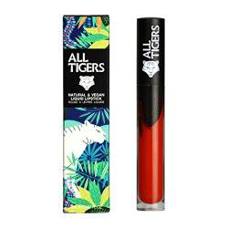 Liquid Lipstick - Matt, Vegan & Natürlich - Langer Halt - Farbe: Orange-Rot "Shake the Ground" 886 - Lippenstift ohne Bestandteile auf Erdölbasis - Bio-Inhaltsstoffe - ALL TIGERS von ALL TIGERS