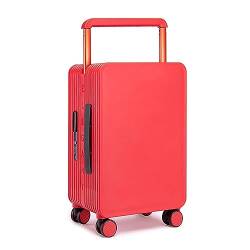 ALLC Koffer Breiter Trolley-Gepäck-Boarding-Koffer, Kleiner Koffer, universelles Rad, Passwort-Box, einfache Mode, großes Gepäck Koffer für Unterwegs (Color : Red, Size : 20inch) von ALLC