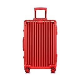 ALLC Koffer Ganzaluminium-Magnesiumlegierungs-Trolleykoffer, Aluminiumlegierungs-Koffer, Metallkoffer, tragbarer Koffer, Reisekoffer Koffer für Unterwegs (Color : B, Size : 32inch) von ALLC
