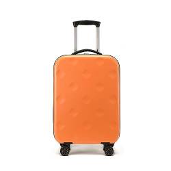 ALLC Koffer Klappbarer Trolley-Koffer, Loch, Universal-Rad-Trolley, tragbarer Aufbewahrungskoffer, Boarding-Koffer, modisches, einfaches Gepäck Koffer für Unterwegs (Color : Orange, Size : 20inch) von ALLC