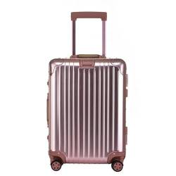 ALLC Koffer Koffer aus Aluminium-Magnesium-Legierung, Universalrad, Aluminiumrahmen, Trolley, Passwortbox, Koffer, tragbarer Koffer Koffer für Unterwegs (Color : C, Size : 24in) von ALLC