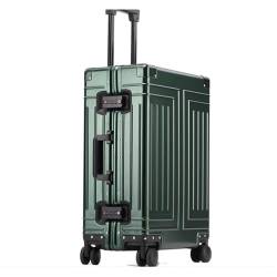 ALLC Koffer Trolley aus Aluminium-Magnesium-Legierung, Universalrad, Metallkoffer, tragbar, komplett aus Aluminium Koffer für Unterwegs (Color : E, Size : 26in) von ALLC