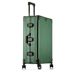 Koffer Koffer mit großem Fassungsvermögen, Aluminiumrahmen, Trolley-Koffer, Passwortbox, Boarding-Koffer, tragbarer Koffer, Metallkoffer Koffer für Unterwegs (Color : A, Size : 26in) von ALLC