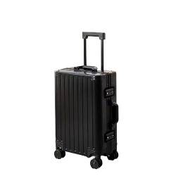 Koffer Vollaluminium-Magnesium-Legierung Gepäck Aluminiumlegierung Trolley-Koffer Aluminiumrahmen Metallkoffer Modisches einfaches Gepäck Koffer für Unterwegs (Color : A, Size : 26inch) von ALLC