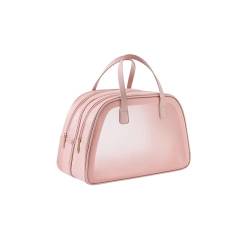 Kosmetiktasche Make-up-Tasche mit großem Fassungsvermögen und Griff, wasserdichte Kosmetiktasche, PU-verdickte Nass- und Trocken-Kulturtasche Make up Tasche für Damen Mädchen (Color : C, Size : B) von ALLC