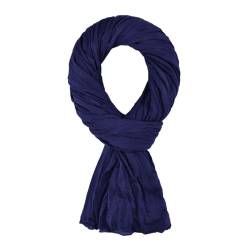 Allée du foulard - Schal aus 100% Baumwolle - 200x100 cm - Schals & Tücher für Damen, Kopftuch, Halstuch Damen, Schal, Loop Schal Damen, Stola Damen - für alle Jahreszeiten (Marineblau) von ALLEE DU FOULARD