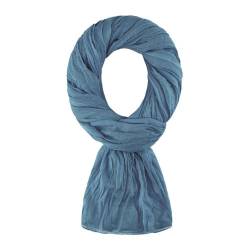 Allée du foulard - Schal aus 100% Baumwolle - 200x100 cm - Schals & Tücher für Damen, Kopftuch, Halstuch Damen, Schal, Loop Schal Damen, Stola Damen - für alle Jahreszeiten (Vintage-Blau) von ALLEE DU FOULARD