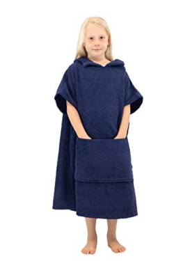 ALLEN & MATE Handtuch-Poncho mit Kapuze für Kinder, Wickelmantel aus 100% Baumwolle für Jungen und Mädchen zum Strand, Schwimmen, Surfen, Baden, Wassersport von ALLEN & MATE