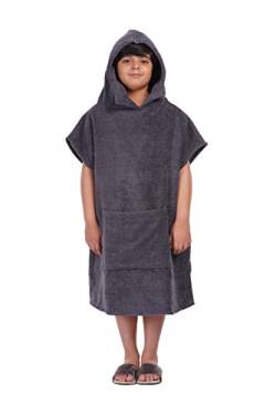 ALLEN & MATE Handtuch-Poncho mit Kapuze für Kinder, Wickelmantel aus 100% Baumwolle für Jungen und Mädchen zum Strand, Schwimmen, Surfen, Baden, Wassersport von ALLEN & MATE