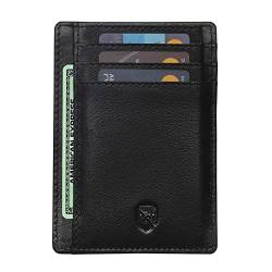 ALLEN & MATE Leather Card Holder Slim Wallet, RFID Blocking Minimalist Wallet Credit Card Holder, Holds Cards and Bank Notes von ALLEN & MATE