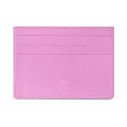 ALLEN & MATE Leder Kartenhalter Slim Wallet Minimalistische Brieftasche Kreditkartenetui für Männer Frauen (H. Soft Purple Edition) von ALLEN & MATE