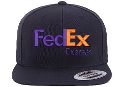 ALLNTRENDS Flat Bill FedEx Ground Hat bestickte Snapback verstellbare Kappe, Express Purple Orange, Einheitsgr��e von ALLNTRENDS