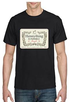 Hennything is Possible T-Shirt Funny Drinking Graphic Herren T-Shirt, Schwarz, L von ALLNTRENDS
