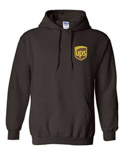 UPS United Parcel Service Besticktes Hoodie Sweatshirt, braun, Small von ALLNTRENDS