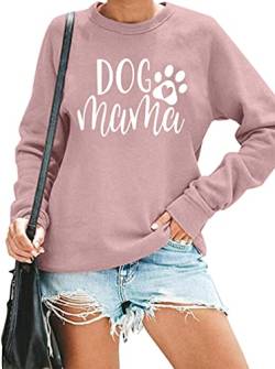 Sweatshirt für Hunde und Mütter mit langen Ärmeln, mit Buchstaben-Aufdruck, pfirsich, Large von ALLTB
