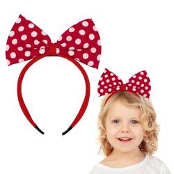 ALLY-MAGIC Rote Schleife Stirnbänder, Große Bowknot Haarband, Kopfschmuck für Frauen und Mädchen Bogen Haarband, Vintage Haarbänder Haarschmuck für Frauen Cosplay Y9-HDJFG (Polka Dot) von ALLY-MAGIC