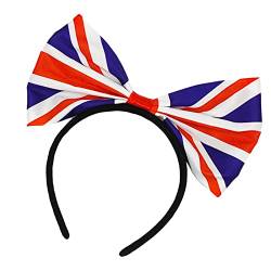 ALLY-MAGIC Union Jack Haarband, King Charles III Krönung Souvenir Stirnband, Queens Platinum Jubilee Headband, British Flag Bow Hair Hoop, Union Flag Head Boppers British Party Decor Y9YGGQDF von ALLY-MAGIC