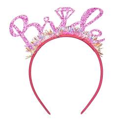 Y7LPXNFG Stirnband, glitzerndes Braut-Stirnband, Krone, Stirnband, Pailletten, Junggesellinnenabschied, Braut-Haarschmuck für Brautparty, Junggesellinnenabschied, Hochzeitsgeschenk von ALLY-MAGIC