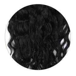 120G 140G Echthaar-Clip-In-Extensions aus echtem lockigem Echthaar, Maschinenhaar, gewellte Frisur, 7 Stück/Set Clip-Ins (Color : #1, Size : 22 INCHES_)=30%_120G/SET) von ALOEU