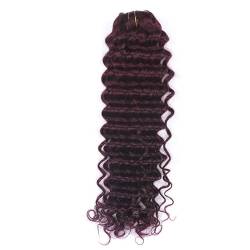 Clip-In-Haarverlängerung, Echthaar, Dunkelbraun, 7 Stück, 100 g, Echthaarverlängerung for Frauen (Color : #99J, Size : 1 SIZE_22 INCHES 110G) von ALOEU