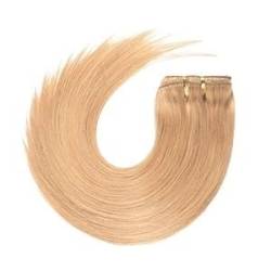 Clip-in-Haarverlängerungen, Echthaar, echtes Haarteil, for Anklipsen, 120 g, 14 bis 22 (Color : #27, Size : 22 INCHES_120G/SET) von ALOEU