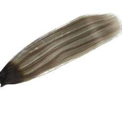Haarverlängerungen, echtes menschliches Haar, 35,6–71,1 cm, versteckter Draht, Clip im Haar, braune Farbe (Color : T2-P6-60, Size : 1SIZE_22INCH 90G) von ALOEU