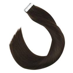 Tape-in-Haarverlängerungen aus echtem Echthaar for Cosplay, nahtloses Haar, gefärbtes Haar (Color : #2, Size : 40 PCS_16 INCHES) von ALOEU