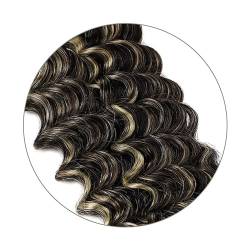 Tiefe Welle Echthaar Flechten Farbige Lockige Bulk Flechten Haarverlängerungen 45 cm bis 70 cm (Color : P1B-613, Size : 1SIZE_28INCHES 100GRAM) von ALOEU