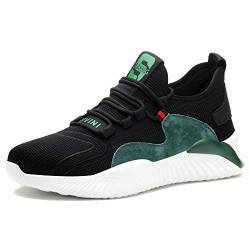 ALOFME Sportliche Sicherheitsschuhe Herren Damen S3 Leicht Atmungsaktiv Arbeitsschuhe Stahlkappen Schuhe-Weiß-42 EU von ALOFME