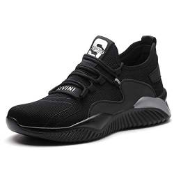 ALOFME Sportliche Sicherheitsschuhe Herren Damen S3 Leicht Atmungsaktiv Arbeitsschuhe Stahlkappen Schuhe von ALOFME