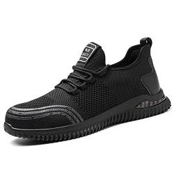 ALOFME Sportliche Sicherheitsschuhe Herren Damen S3 Leicht Atmungsaktiv Arbeitsschuhe Stahlkappen Schuhe von ALOFME