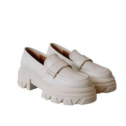 ALOHAS Trailblazer Ivory Weiße, cremefarbene, klobige Leder-Loafer (eu_Footwear_Size_System, Adult, Women, Numeric, medium, Numeric_38) von ALOHAS