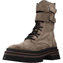 ALPE Damen 2058-11-48 Brauner Veloursleder Boot Größe 38 EU Braun (Bison) Schnürstiefel von ALPE