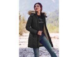 Parka ALPENBLITZ "Wintercharme" Gr. 42, schwarz (black (jacke aus nachhaltigem material)) Damen Jacken Lange von ALPENBLITZ