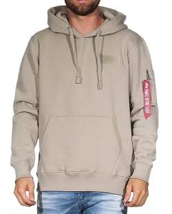 ALPHA INDUSTRIES Back Print Hoody Kapuzensweat für Herren Vintage Sand von ALPHA INDUSTRIES