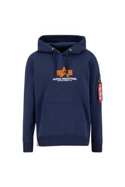 ALPHA INDUSTRIES Basic Hoody Rubber Kapuzensweat für Herren Ultra Navy von ALPHA INDUSTRIES