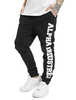 ALPHA INDUSTRIES Big Letters Jogger Hose, 03-Black, S für Herren von ALPHA INDUSTRIES