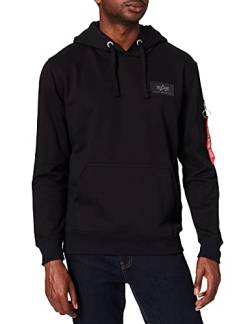 ALPHA INDUSTRIES Herren Back Print Hoody Kapuzensweat Kapuzenpullover, Black, XXL von ALPHA INDUSTRIES