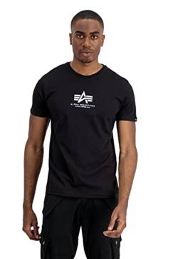 ALPHA INDUSTRIES Herren Basic T Ml T-Shirt, Schwarz, S von ALPHA INDUSTRIES