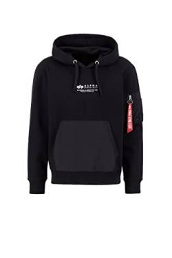 ALPHA INDUSTRIES Nylon Pocket Hoody Kapuzensweat für Herren Black von ALPHA INDUSTRIES