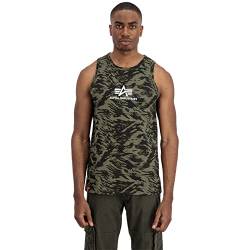 Alpha Industries Basic Tank Camo Tank Top für Herren Brushstroke Green von ALPHA INDUSTRIES