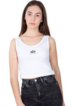 Alpha Industries Damen Basic Crop SL Wmn Tank Top T-Shirt, White, L von ALPHA INDUSTRIES