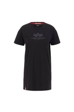 Alpha Industries Damen Basic T Long G wmn T-Shirt, Black, XL von ALPHA INDUSTRIES